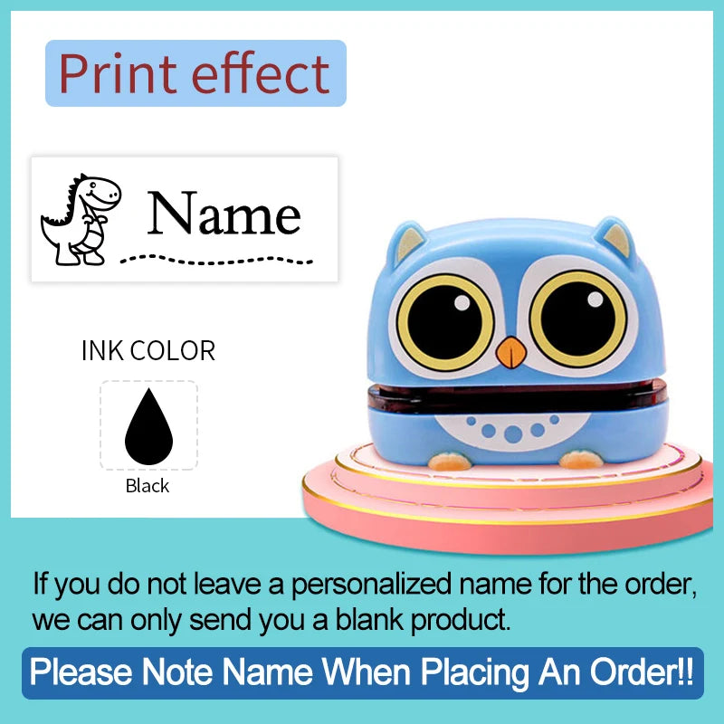 Custom Stamp for Children-Personalized Waterproof Seal Kit with Engraved Names,Ideal for Kindergarten Gift & Multilingual Orders