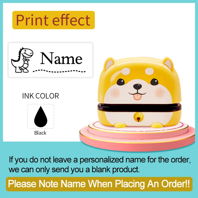 Custom Stamp for Children-Personalized Waterproof Seal Kit with Engraved Names,Ideal for Kindergarten Gift & Multilingual Orders