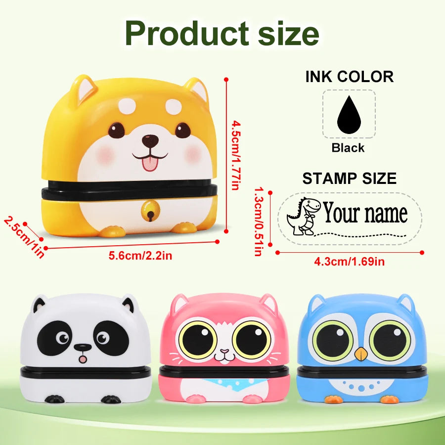 Custom Stamp for Children-Personalized Waterproof Seal Kit with Engraved Names,Ideal for Kindergarten Gift & Multilingual Orders