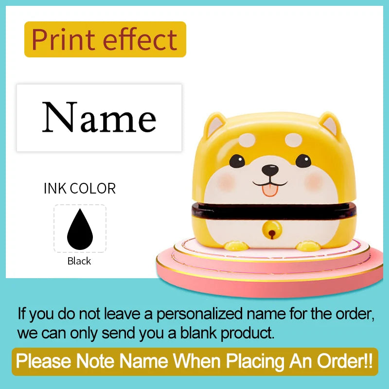 Custom Stamp for Children-Personalized Waterproof Seal Kit with Engraved Names,Ideal for Kindergarten Gift & Multilingual Orders