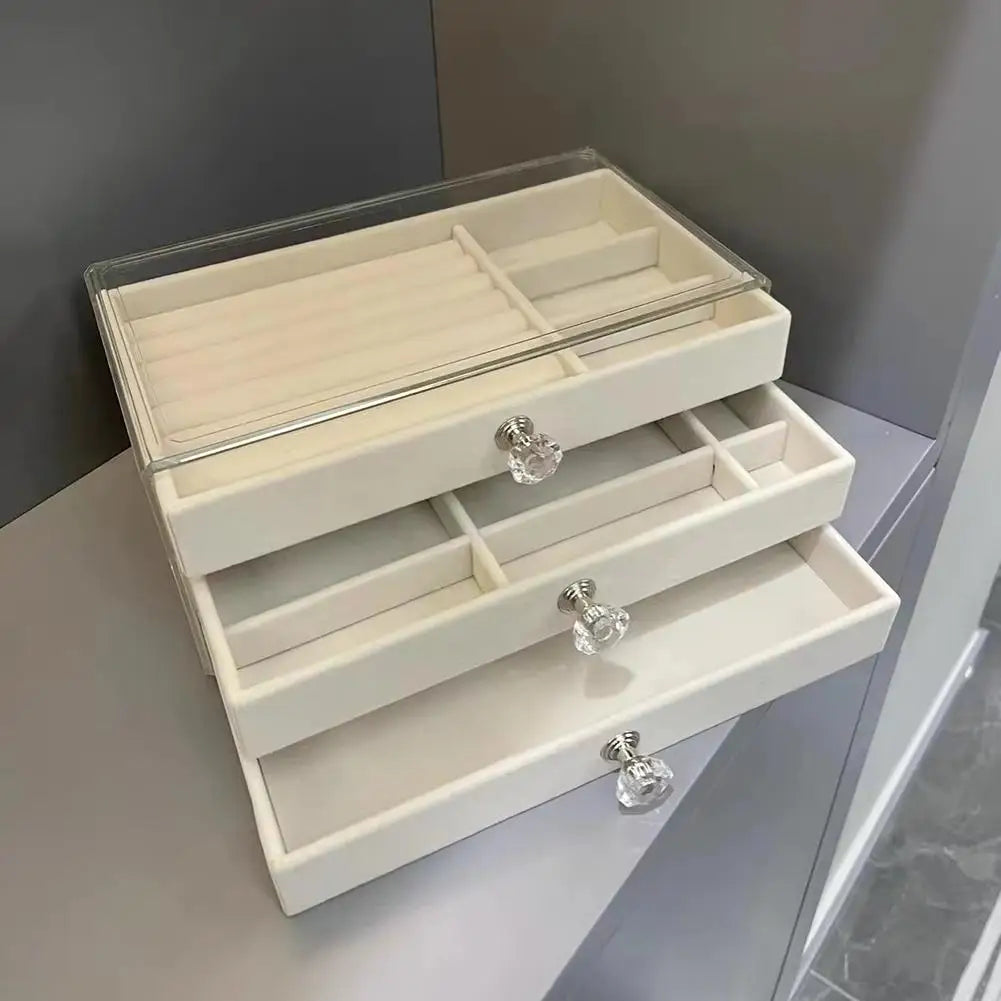 Three-layer Flannel Jewelry Box