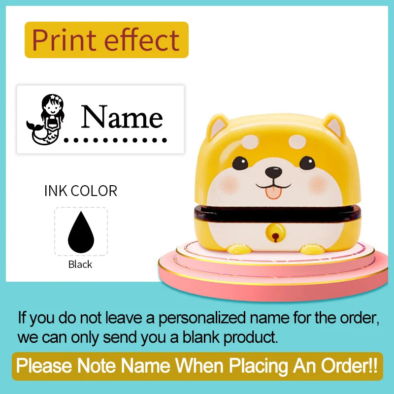 Custom Stamp for Children-Personalized Waterproof Seal Kit with Engraved Names,Ideal for Kindergarten Gift & Multilingual Orders