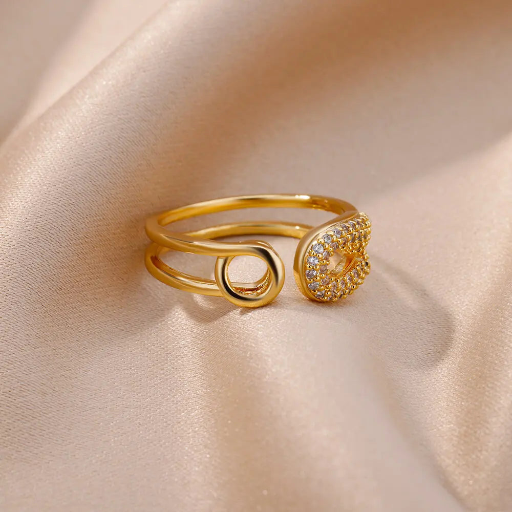 Adjustable Zircon Ring